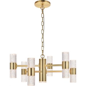 Elegant Lighting Vega 2 Tier 13 Light Clear LED Chandelier in Gold