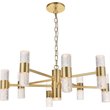 Elegant Lighting Vega 2 Tier 17 Light Clear LED Chandelier in Gold