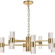 Elegant Lighting Vega 2 Tier 17 Light Clear LED Chandelier in Gold