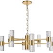 Elegant Lighting Vega 2 Tier 17 Light Clear LED Chandelier in Gold