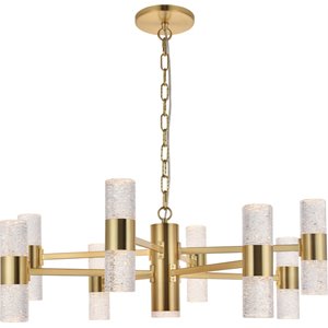 Elegant Lighting Vega 2 Tier 17 Light Clear LED Chandelier in Gold