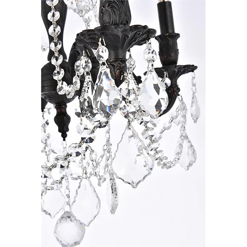 Elegant Lighting Rosalia 4 Lights Traditional Brass Chandelier in Bronze