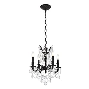Elegant Lighting Rosalia 4 Lights Traditional Brass Chandelier in Bronze