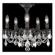Elegant Lighting Rosalia 5 Light Royal Cut Crystal Semi Flush Mount Bronze
