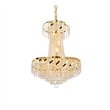 Elegant Lighting Belenus 6 Light Royal Cut Crystal Steel Chandelier in Gold