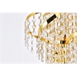 Elegant Lighting Belenus 6 Light Royal Cut Crystal Steel Chandelier in Gold