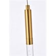 Elegant Lighting Ruelle 1-Light Aluminum and Metal Pendant in Gold
