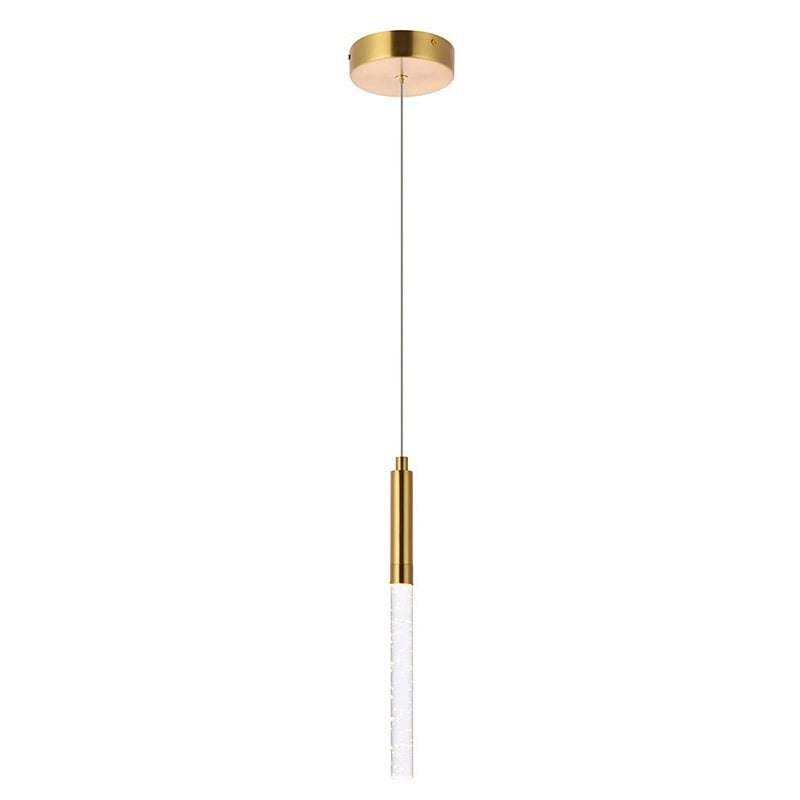 Elegant Lighting Ruelle 1-Light Aluminum and Metal Pendant in Gold