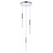 Elegant Lighting Ruelle 3-Lights Modern Aluminum and Metal Pendant in Chrome