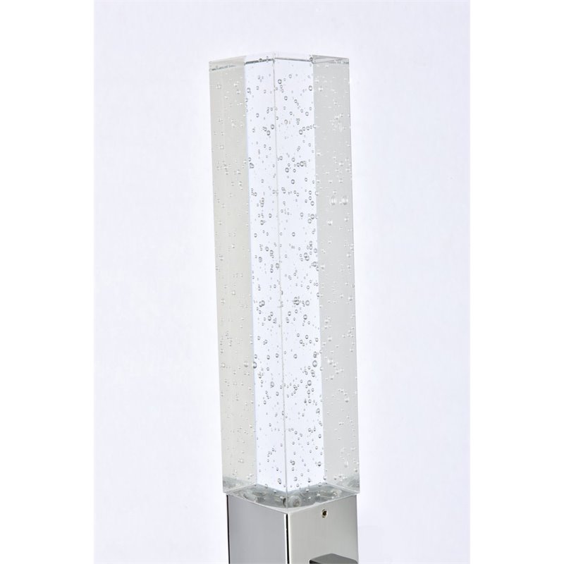 Elegant Lighting Ruelle 2-Lights Metal and Crystal Wall Sconce in Chrome