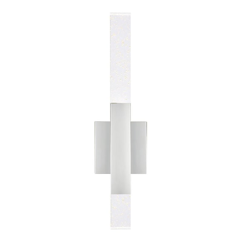 Elegant Lighting Ruelle 2-Lights Metal and Crystal Wall Sconce in Chrome