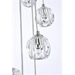 Elegant Lighting Eren 18-Light Stainless Steel & Glass Pendant in Chrome