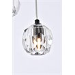 Elegant Lighting Eren 18-Light Stainless Steel and Glass Pendant in Black