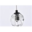 Elegant Lighting Eren 18-Light Stainless Steel and Glass Pendant in Black