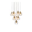 Elegant Lighting Eren 10-Light Stainless Steel and Glass Pendant in Gold