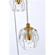 Elegant Lighting Eren 10-Light Stainless Steel and Glass Pendant in Gold