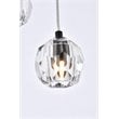 Elegant Lighting Eren 10-Light Stainless Steel and Glass Pendant in Black