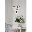 Elegant Lighting Eren 10-Light Stainless Steel and Glass Pendant in Black