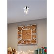 Elegant Lighting Eren 1-Light Stainless Steel and Glass Flush Mount in Chrome