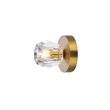 Elegant Lighting Eren 1-Light Stainless Steel and Glass Flush Mount in Gold