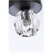 Elegant Lighting Eren 1-Light Stainless Steel and Glass Flush Mount in Black