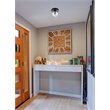 Elegant Lighting Eren 1-Light Stainless Steel and Glass Flush Mount in Black