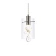 Elegant Lighting Hana 1-Light Aluminum Glass and Metal Pendant in Chrome