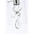 Elegant Lighting Hana 1-Light Aluminum Glass and Metal Pendant in Chrome