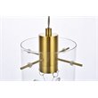 Elegant Lighting Hana 12-Lights Aluminum Glass and Metal Pendant in Gold