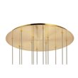 Elegant Lighting Hana 12-Lights Aluminum Glass and Metal Pendant in Gold