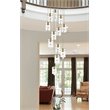 Elegant Lighting Hana 12-Lights Aluminum Glass and Metal Pendant in Gold