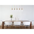 Elegant Lighting Hana 5-Lights Aluminum Glass and Metal Pendant in Gold
