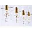 Elegant Lighting Hana 5-Lights Aluminum Glass and Metal Pendant in Gold