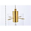 Elegant Lighting Hana 5-Lights Aluminum Glass and Metal Pendant in Gold