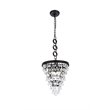Elegant Lighting Nordic 3-Lights Contemporary Iron and Glass Pendant in Black