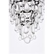 Elegant Lighting Nordic 3-Lights Contemporary Iron and Glass Pendant in Black