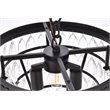 Elegant Lighting Nordic 3-Lights Contemporary Iron and Glass Pendant in Black