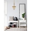 Elegant Lighting Nordic 3-Lights Contemporary Iron and Glass Pendant in Brass