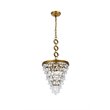 Elegant Lighting Nordic 3-Lights Contemporary Iron and Glass Pendant in Brass