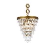 Elegant Lighting Nordic 3-Lights Contemporary Iron and Glass Pendant in Brass