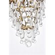 Elegant Lighting Nordic 3-Lights Contemporary Iron and Glass Pendant in Brass