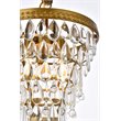 Elegant Lighting Nordic 3-Lights Contemporary Iron and Glass Pendant in Brass