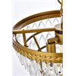 Elegant Lighting Nordic 3-Lights Contemporary Iron and Glass Pendant in Brass