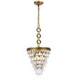 Elegant Lighting Nordic 3-Lights Contemporary Iron and Glass Pendant in Brass