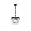 Elegant Lighting Nordic 4-Lights Contemporary Iron and Glass Pendant in Black