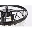 Elegant Lighting Nordic 4-Lights Contemporary Iron and Glass Pendant in Black