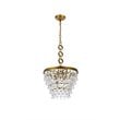 Elegant Lighting Nordic 4-Lights Contemporary Iron and Glass Pendant in Brass