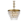 Elegant Lighting Nordic 4-Lights Contemporary Iron and Glass Pendant in Brass