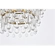 Elegant Lighting Nordic 4-Lights Contemporary Iron and Glass Pendant in Brass