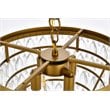 Elegant Lighting Nordic 4-Lights Contemporary Iron and Glass Pendant in Brass